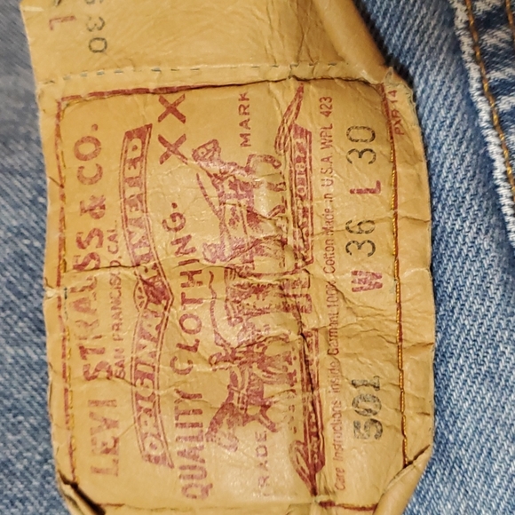 Made in the u.s.a Vintage button fly levis  33×29 - Picture 6 of 8
